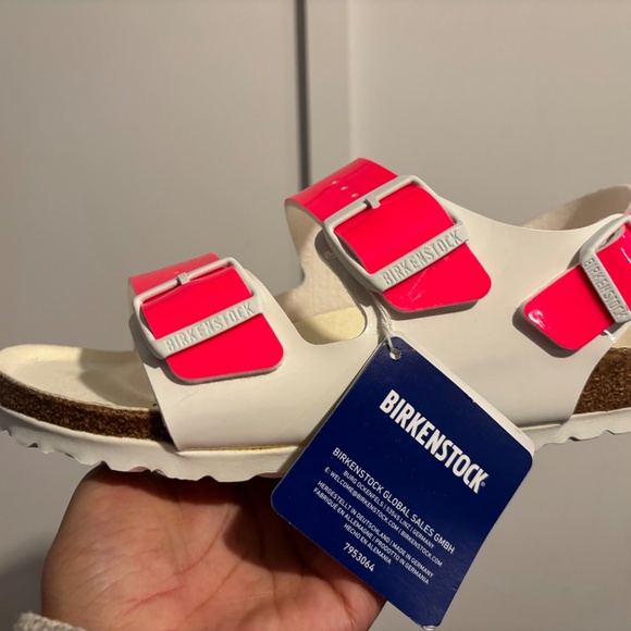 Milano Neon Pink/White Birkenstocks - Picture 2 of 8
